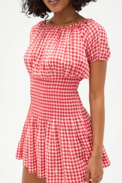 Dresses^Frankies Bikinis Sadie Gingham Mini Dress Cherry Gingham