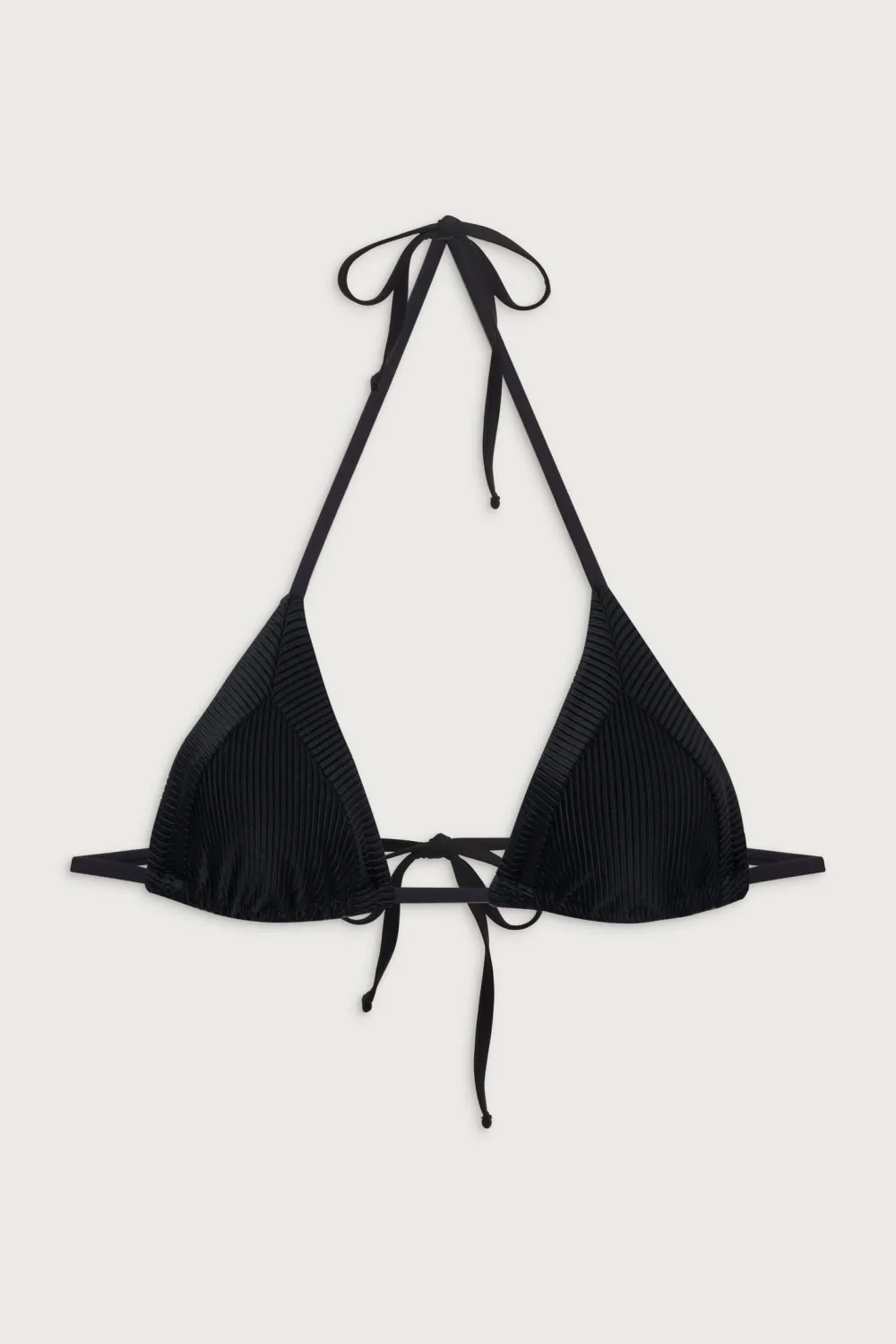 Tops|Bikinis^Frankies Bikinis Sky Ribbed Triangle Bikini Top Black