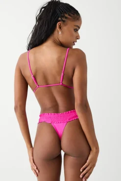 Bottoms|Bikinis^Frankies Bikinis Sofia Micro Shine Bikini Bottom Candy Pink