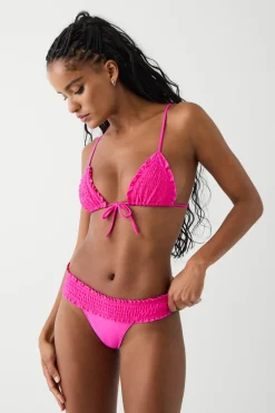 Bottoms|Bikinis^Frankies Bikinis Sofia Micro Shine Bikini Bottom Candy Pink