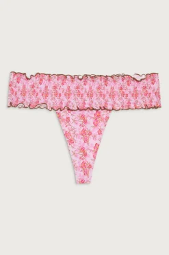Bottoms|Bikinis^Frankies Bikinis Sofie Floral Micro Bikini Bottom Watercolor Hibiscus