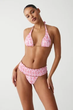 Bottoms|Bikinis^Frankies Bikinis Sofie Floral Micro Bikini Bottom Watercolor Hibiscus