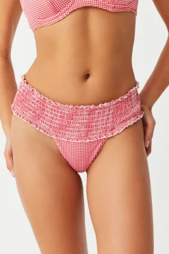 Bottoms|Bikinis^Frankies Bikinis Sofie Micro Bikini Bottom Ladybug Gingham