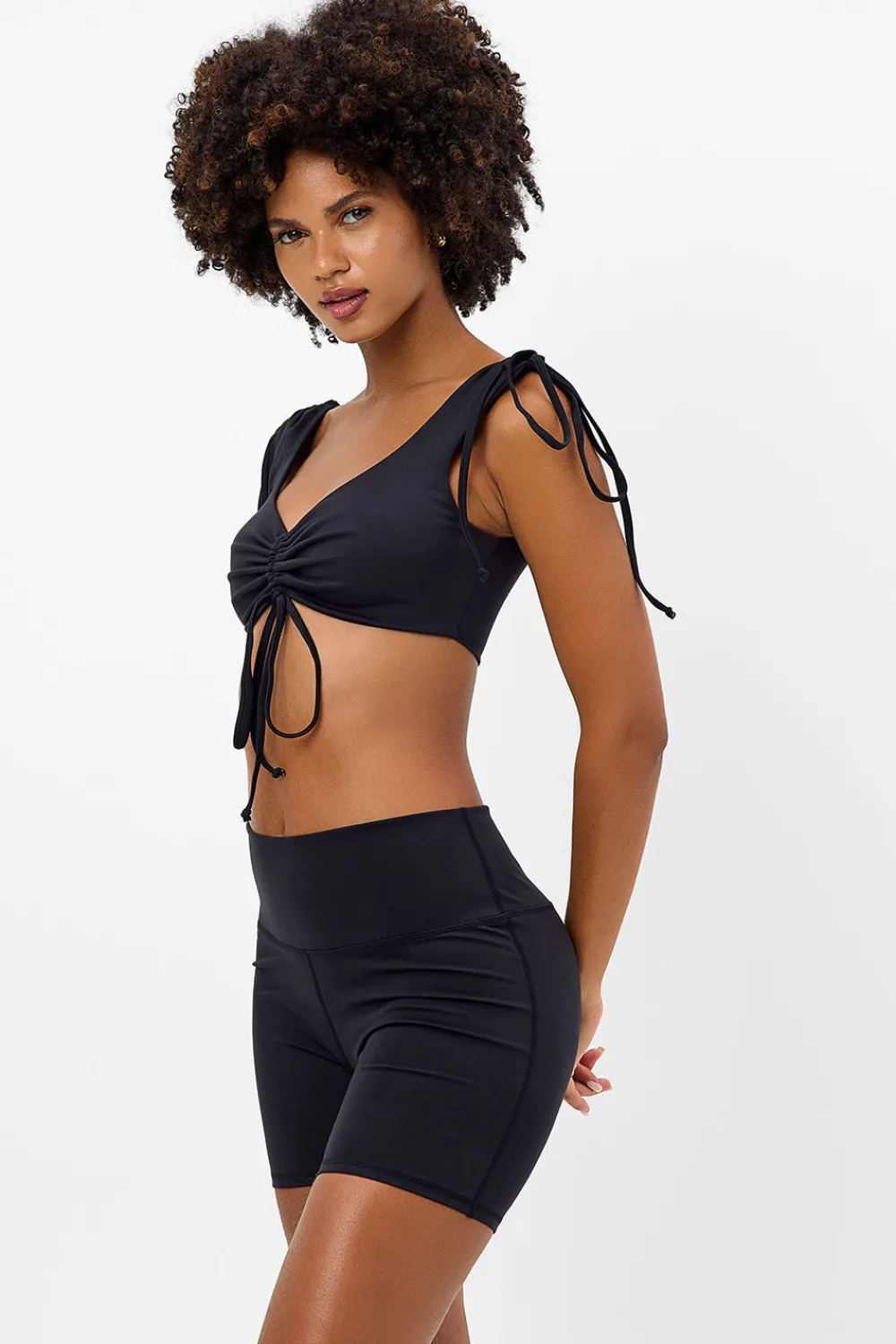 Active^Frankies Bikinis Speedy High Waist Biker Short Black