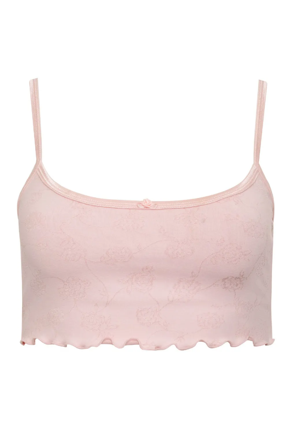 Active^Frankies Bikinis Star Cropped Tank Pink Petals