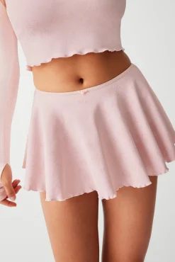 Active^Frankies Bikinis Star Low Rise Skort Pink Petals