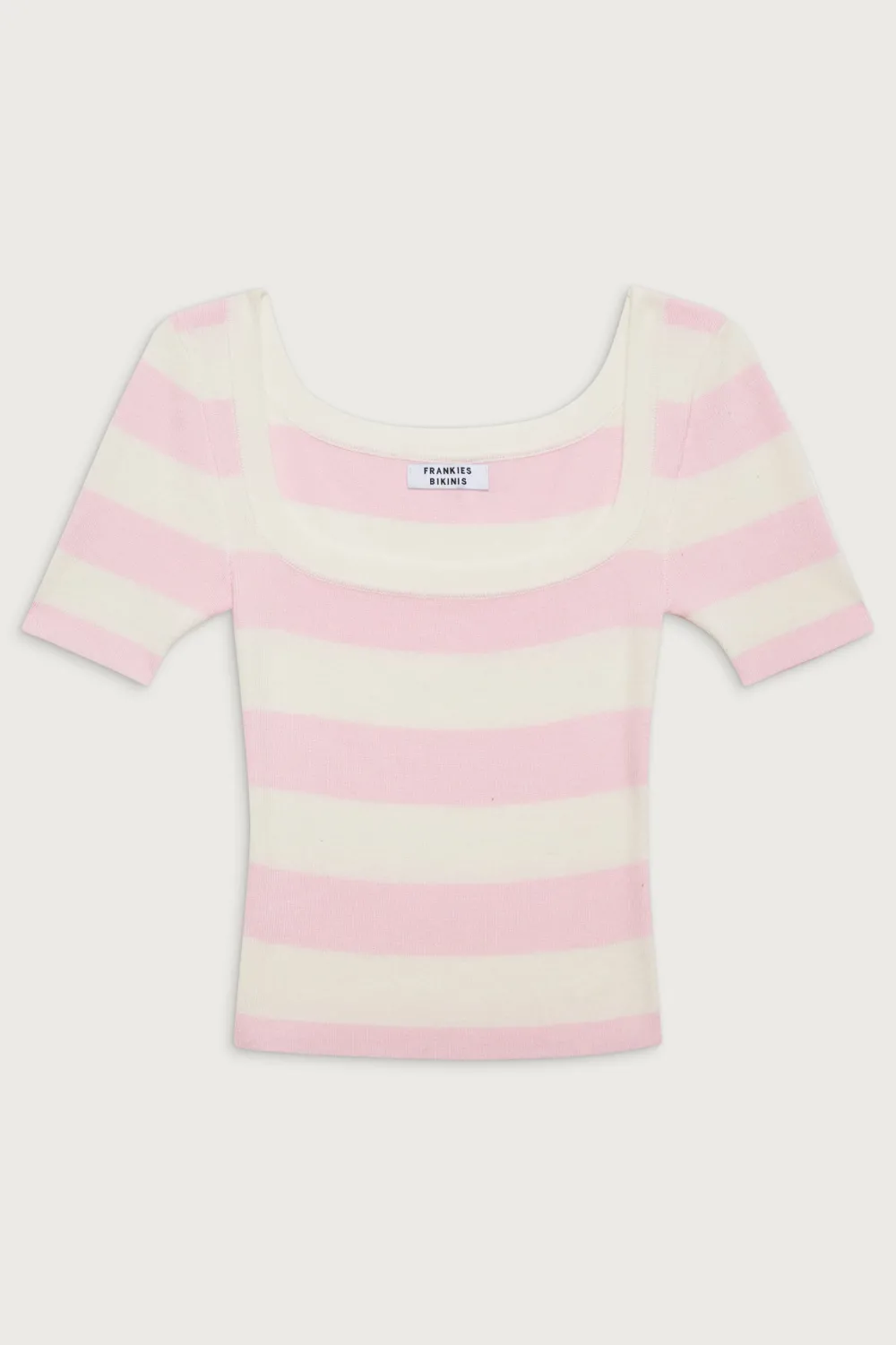Tops^Frankies Bikinis Sunset Knit Shirt Ballet Stripe