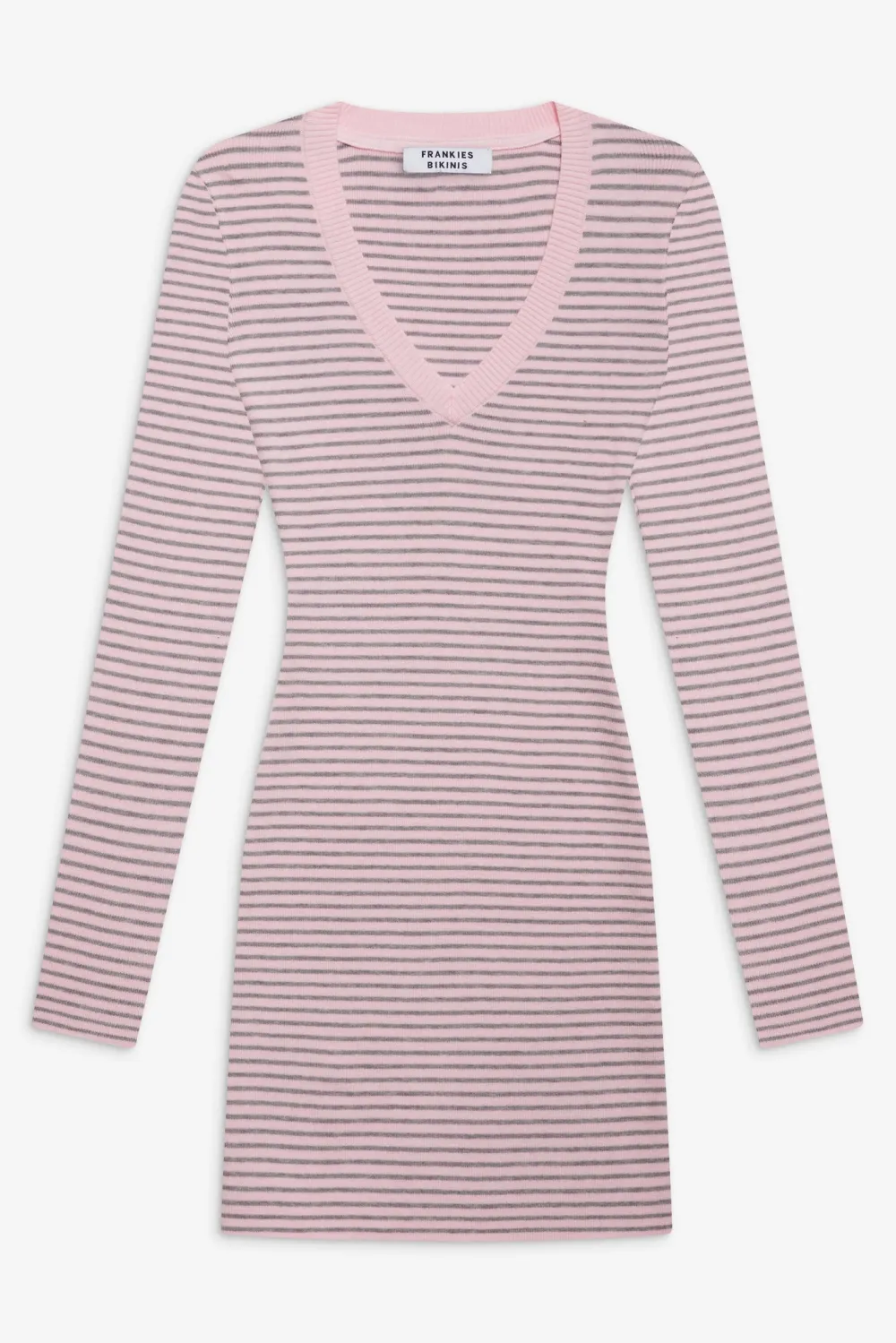 Cloud Knits|Dresses^Frankies Bikinis Sweetheart Knit Dress Rosewater Stripe