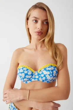 Tops|Bikinis^Frankies Bikinis Sweetwater Underwire Bikini Top Blue Daisy