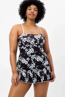 Active^Frankies Bikinis Swift Floral Tennis Dress Plush Plumeria