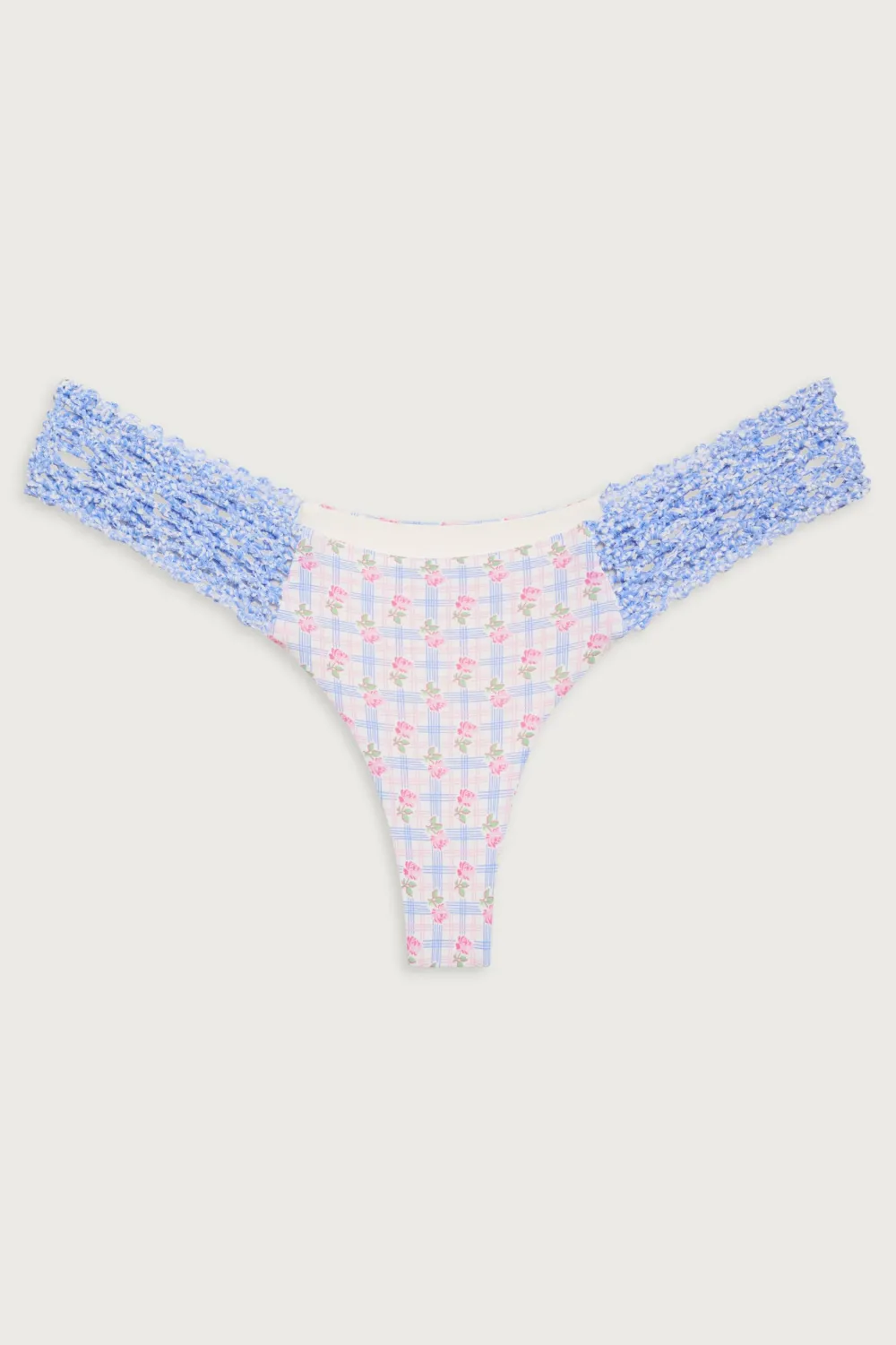 Bottoms|Bikinis^Frankies Bikinis Tanner Plaid Cheeky Bikini Bottom Rose Picnic