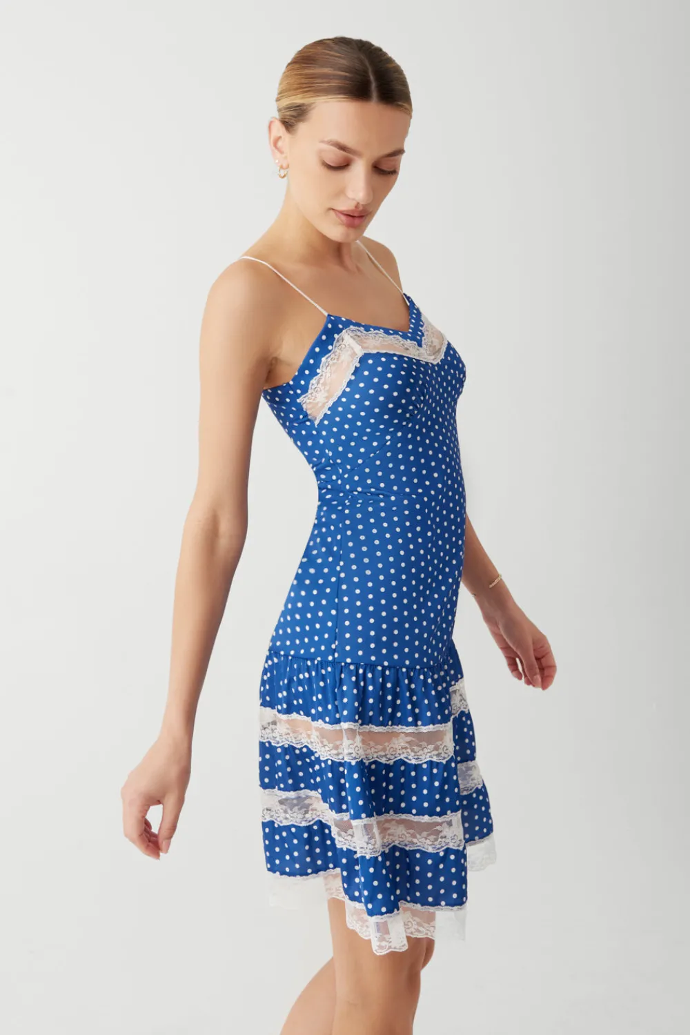 Dresses^Frankies Bikinis Tennessee Satin Midi Dress Sailor Dot
