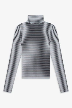 Tops|Cloud Knits^Frankies Bikinis Tucker Knit Sweater Montauk Stripe