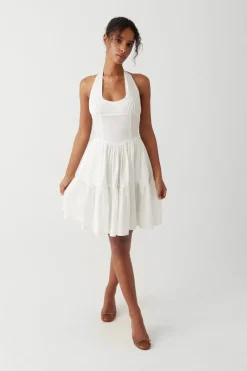 Dresses^Frankies Bikinis Tulsa Halter Midi Dress White
