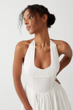 Dresses^Frankies Bikinis Tulsa Halter Midi Dress White