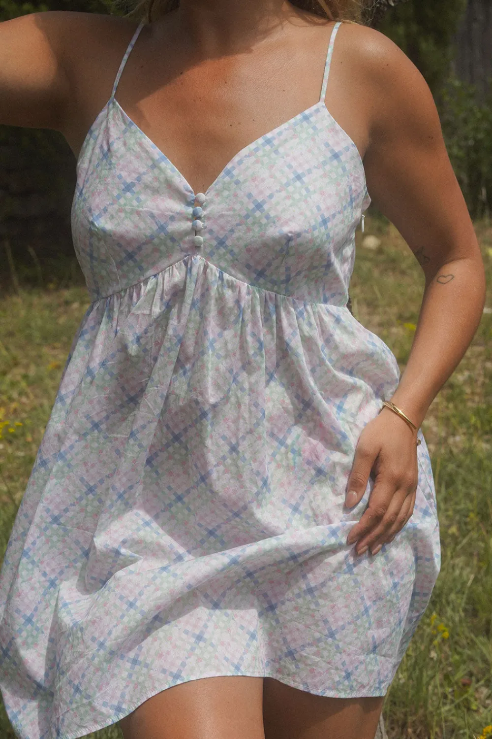 Dresses^Frankies Bikinis X DJERF AVENUE Airy Poplin Mini Dress Cottage Meadow