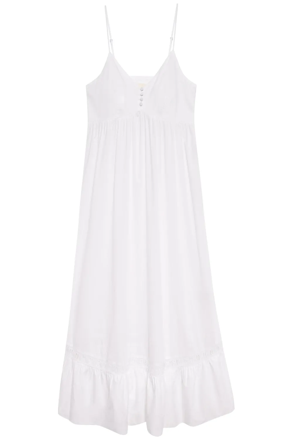 Dresses^Frankies Bikinis X DJERF AVENUE Airy Poplin Midi Dress White