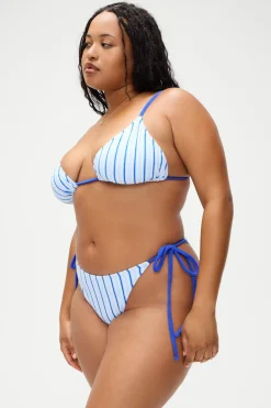 Tops|Bikinis^Frankies Bikinis X DJERF AVENUE Lumia Triangle Bikini Top Seaside Stripe