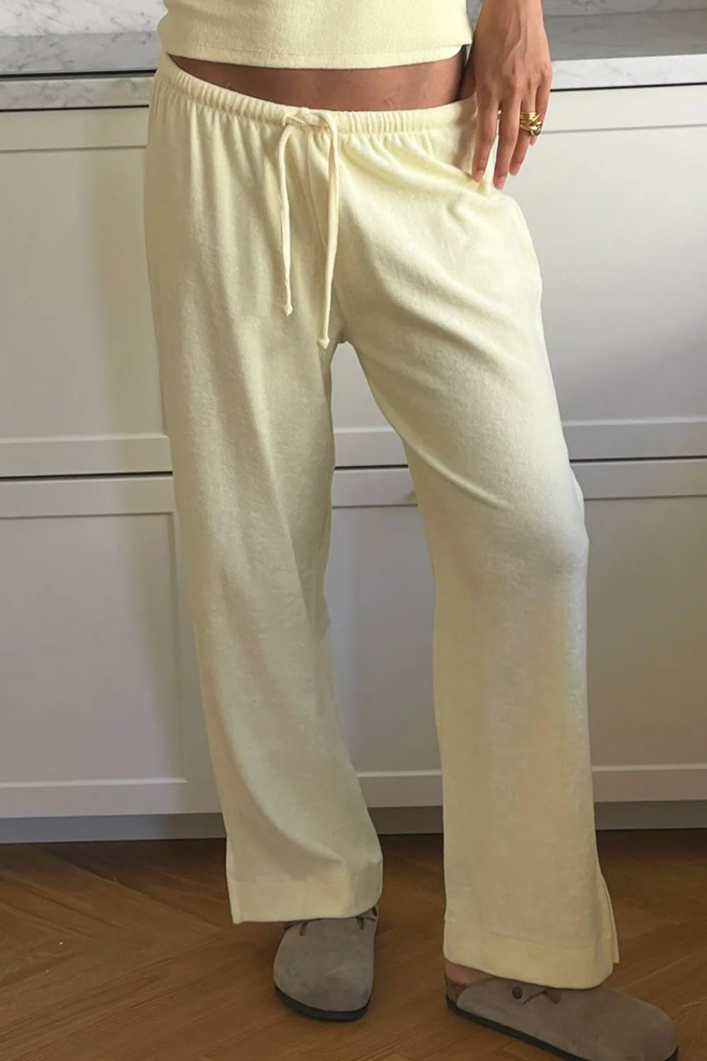 Bottoms^Frankies Bikinis X DJERF AVENUE Terry Ankle Pants Baby Sun