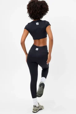 Active^Frankies Bikinis Zippy Crop Top Black