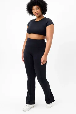 Active^Frankies Bikinis Zippy Flare Legging Black